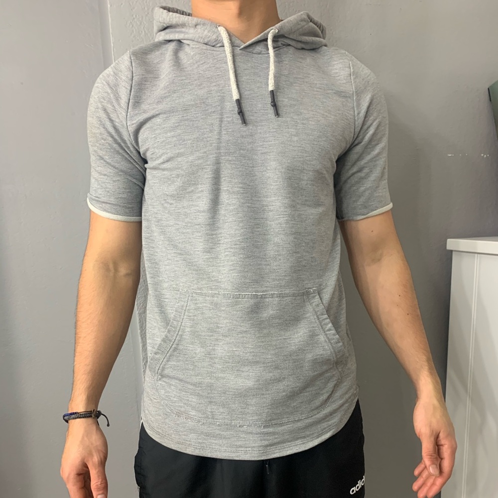 gray fitted sweater